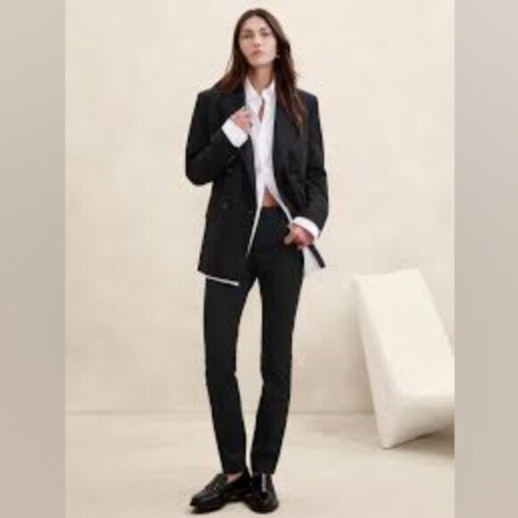 Banana Republic Denim - Banana Republic Sloan Black Slim Stretch Ankle Jeans 10